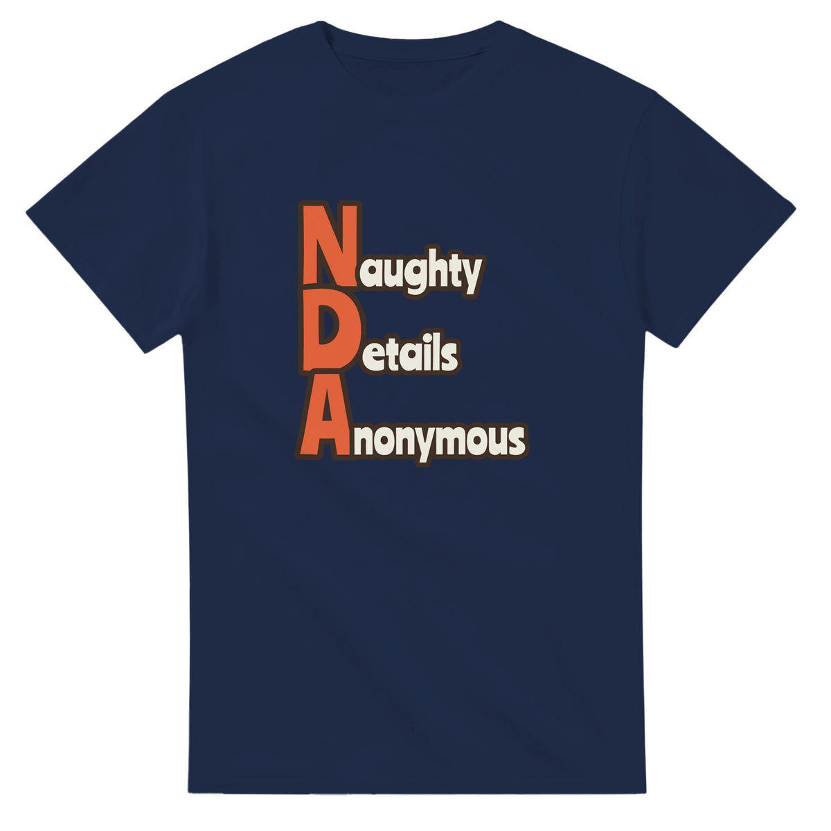Naughty Details Anonymous — navy unisex t-shirt