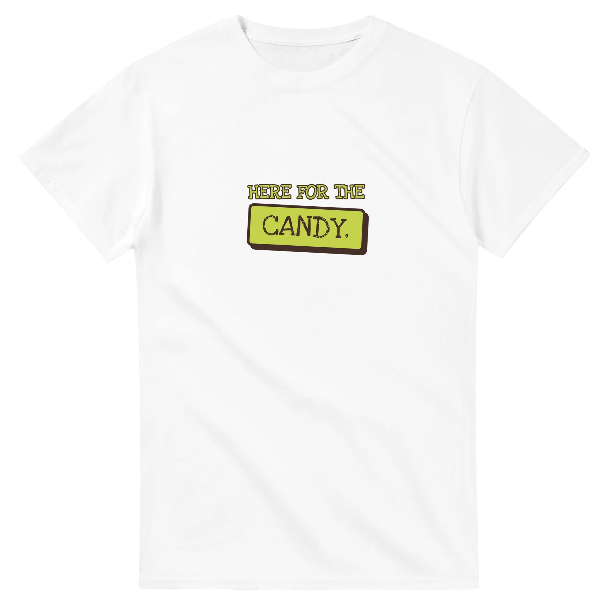 Here For The Candy — white unisex t-shirt