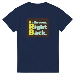 Bathroom. Right Back. — navy unisex t-shirt