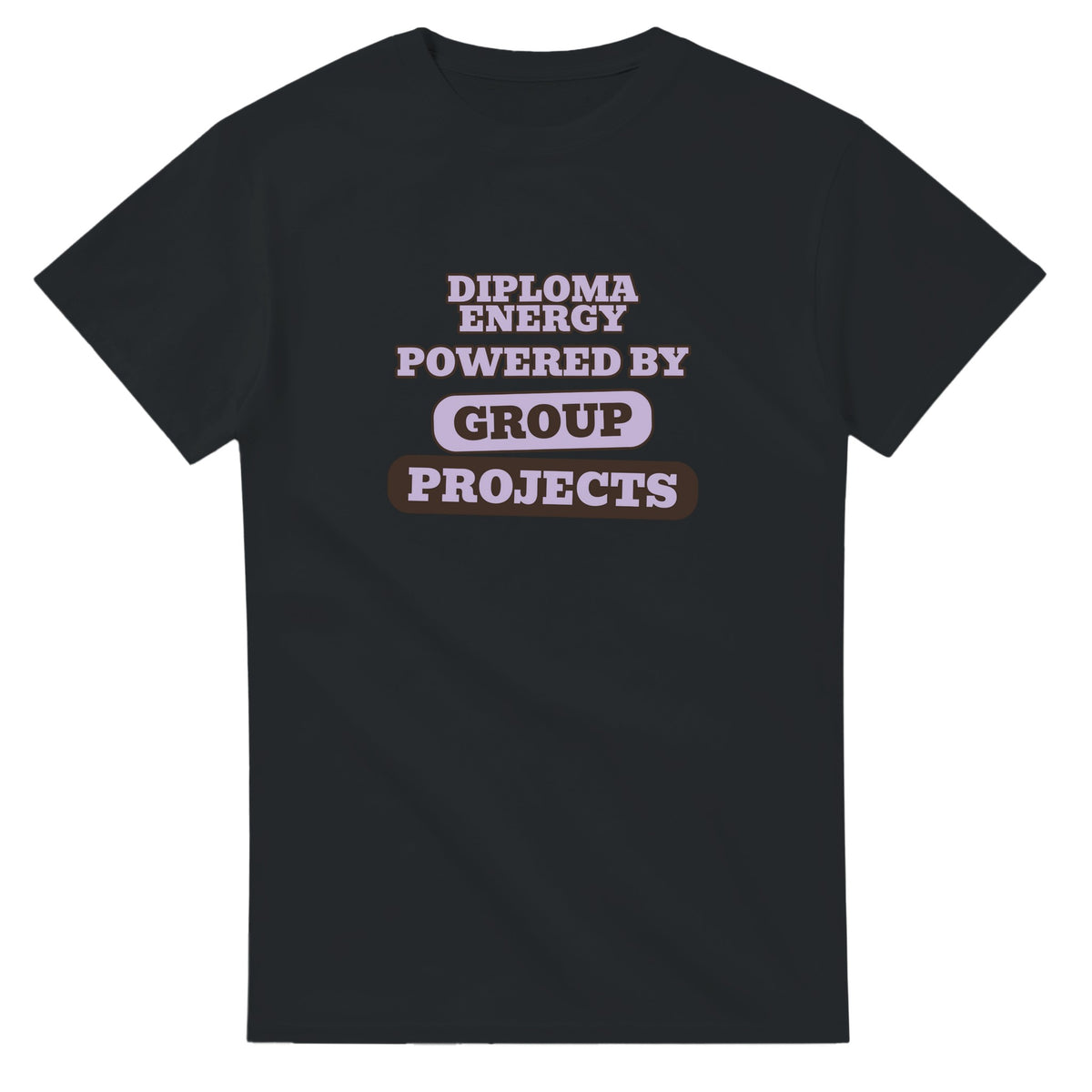 Diploma Energy Powered By Group Projects — black unisex t-shirt