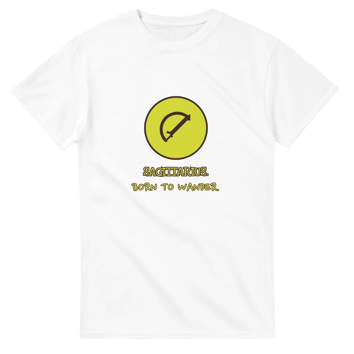Sagittarius. Born To Wander — white unisex t-shirt