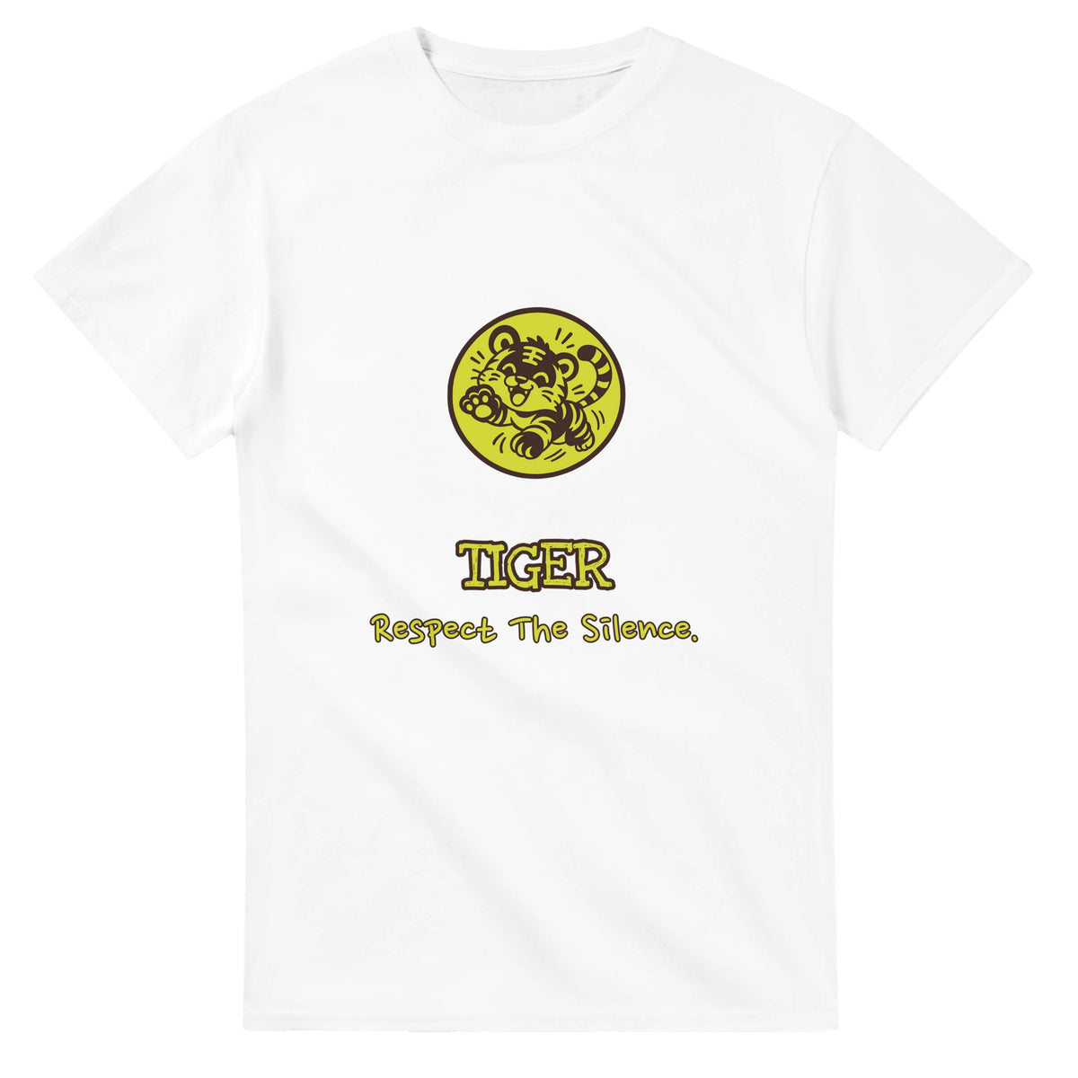 Tiger • Respect The Silence — white unisex t-shirt