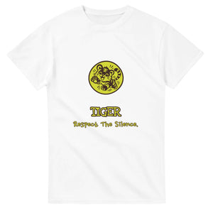 Tiger • Respect The Silence — white unisex t-shirt