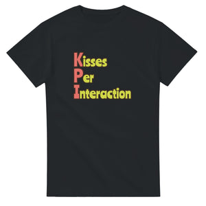 Kisses Per Interaction — black unisex t-shirt