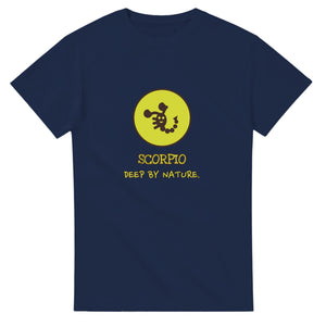 Scorpio • Deep By Nature — navy unisex t-shirt