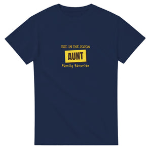Aunt • Est. In The 2020s • Family Favorite — navy unisex t-shirt