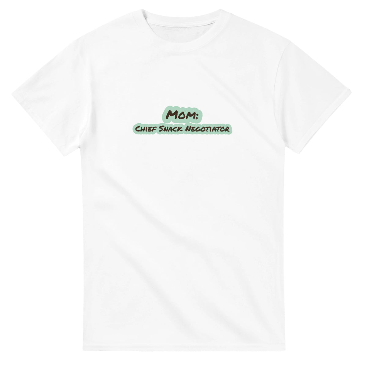 Mom: Chief Snack Negotiator — white unisex t-shirt