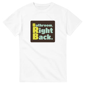 Bathroom. Right Back. — white unisex t-shirt