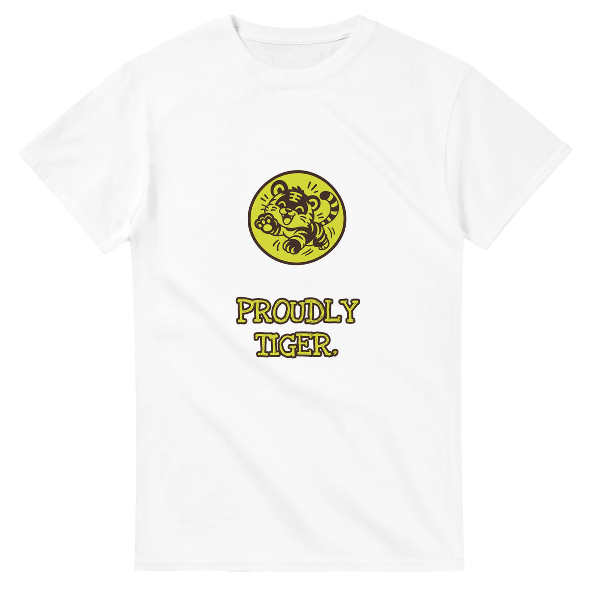 Proudly Tiger — white unisex t-shirt
