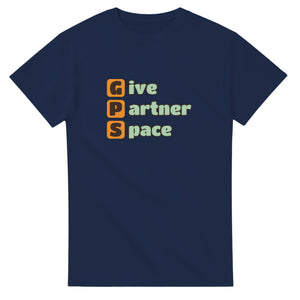 Give Partner Space — navy unisex t-shirt