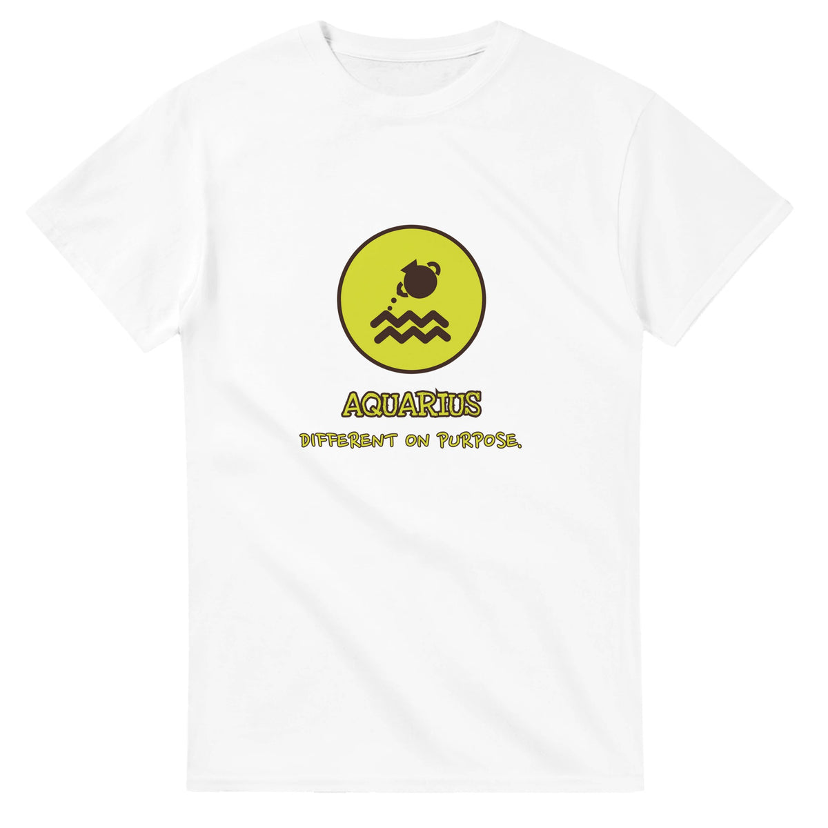 Aquarius • Different On Purpose — white unisex t-shirt