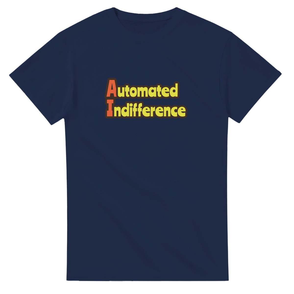Automated Indifference — navy unisex t-shirt