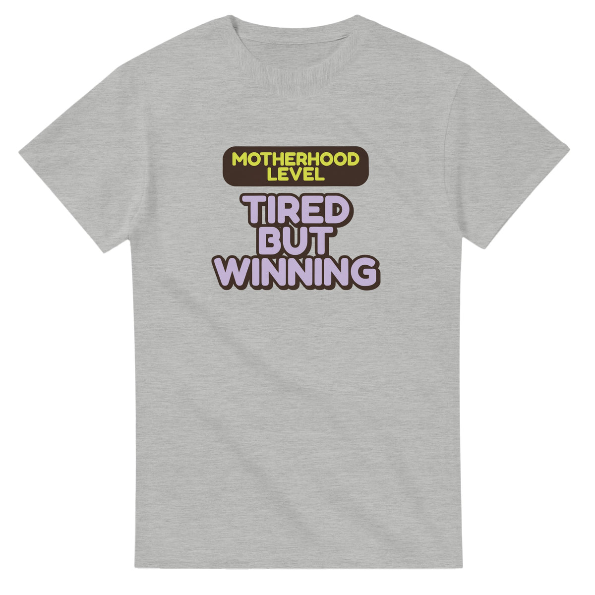 Motherhood Level: Tired But Winning — ash unisex t-shirt