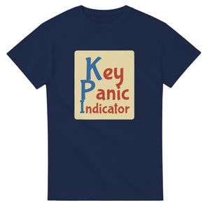 Key Panic Indicator — navy unisex t-shirt