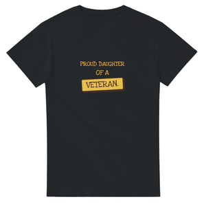 Proud Daughter Of A Veteran — black unisex t-shirt