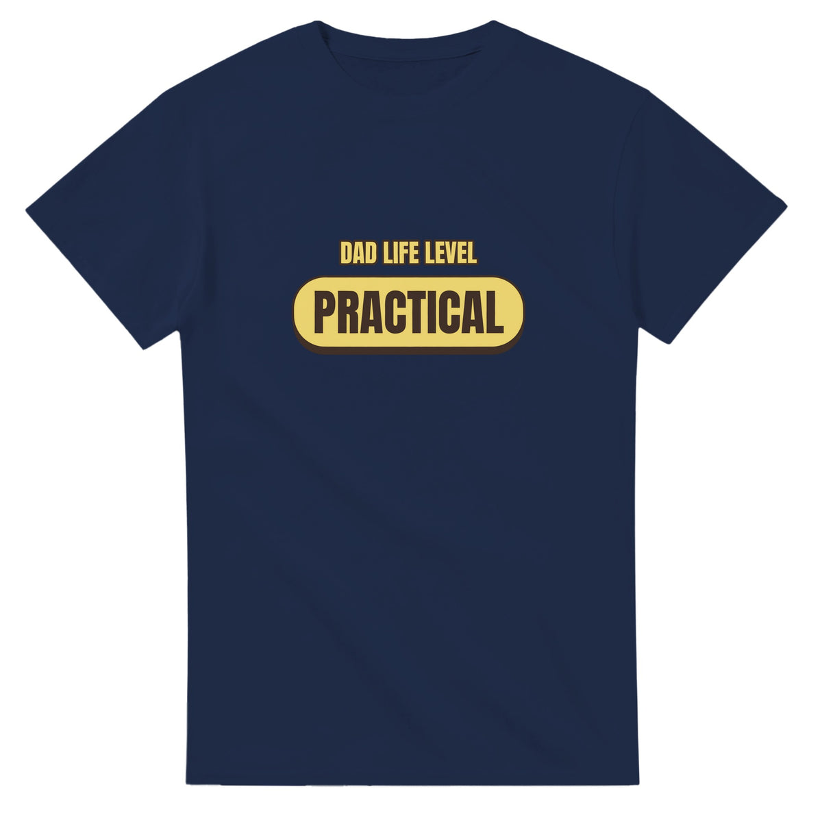 Dad Life Level: Practical — navy unisex t-shirt