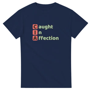 Caught In Affection — navy unisex t-shirt