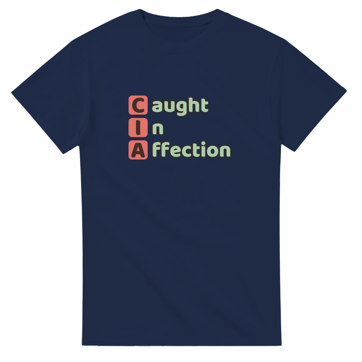 Caught In Affection — navy unisex t-shirt