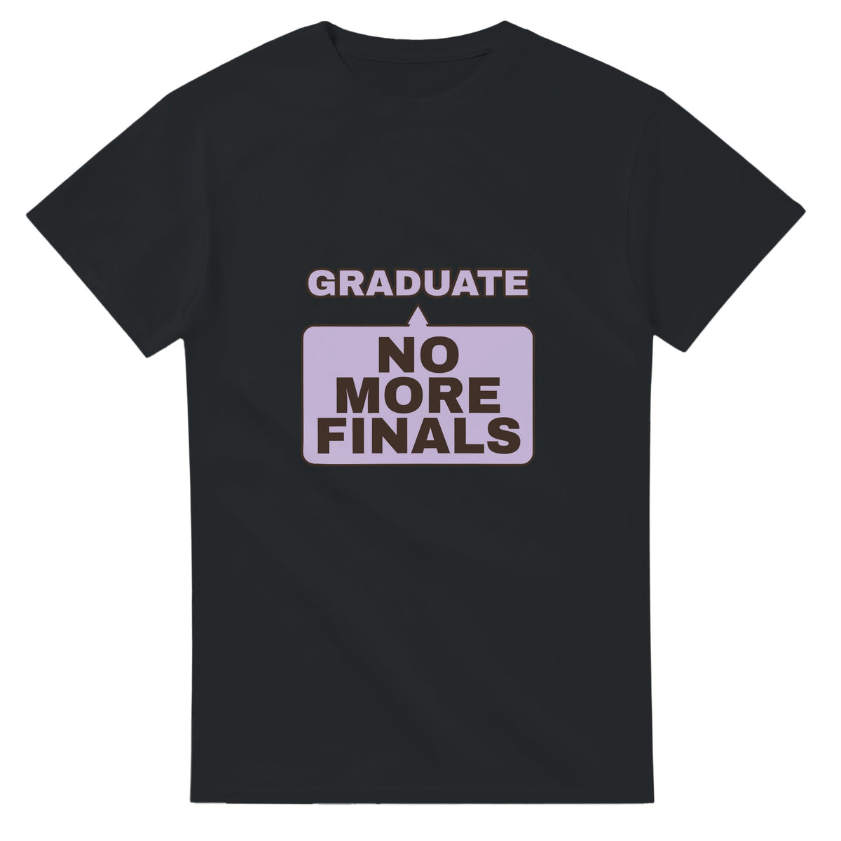 Graduate: No More Finals — black unisex t-shirt