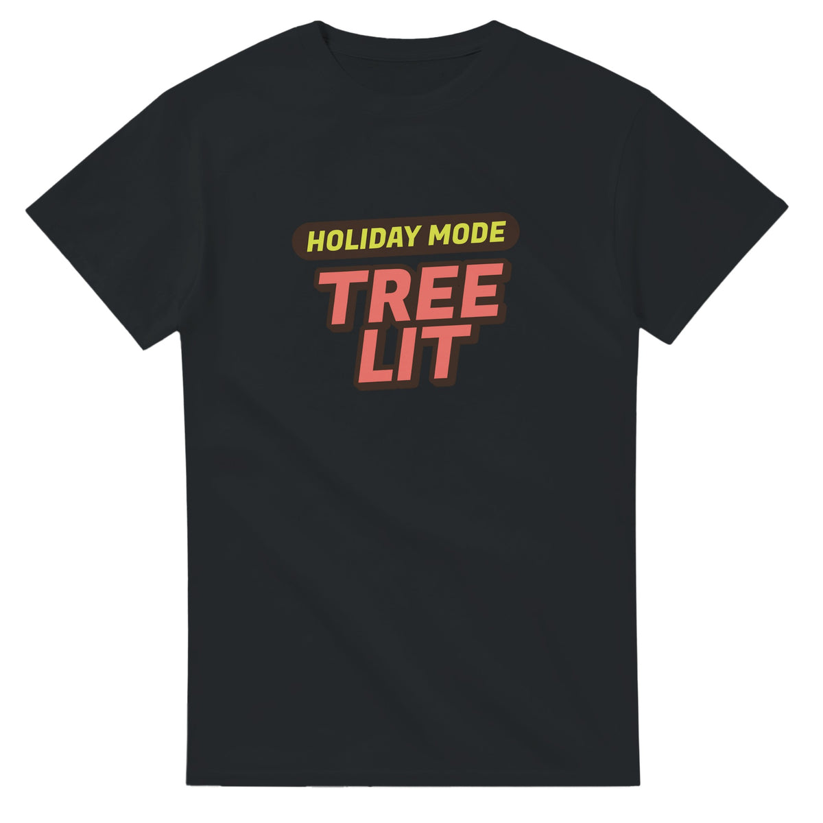 Holiday Mode: Tree Lit — black unisex t-shirt