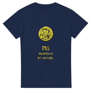 Pig • Generous By Nature — navy unisex t-shirt