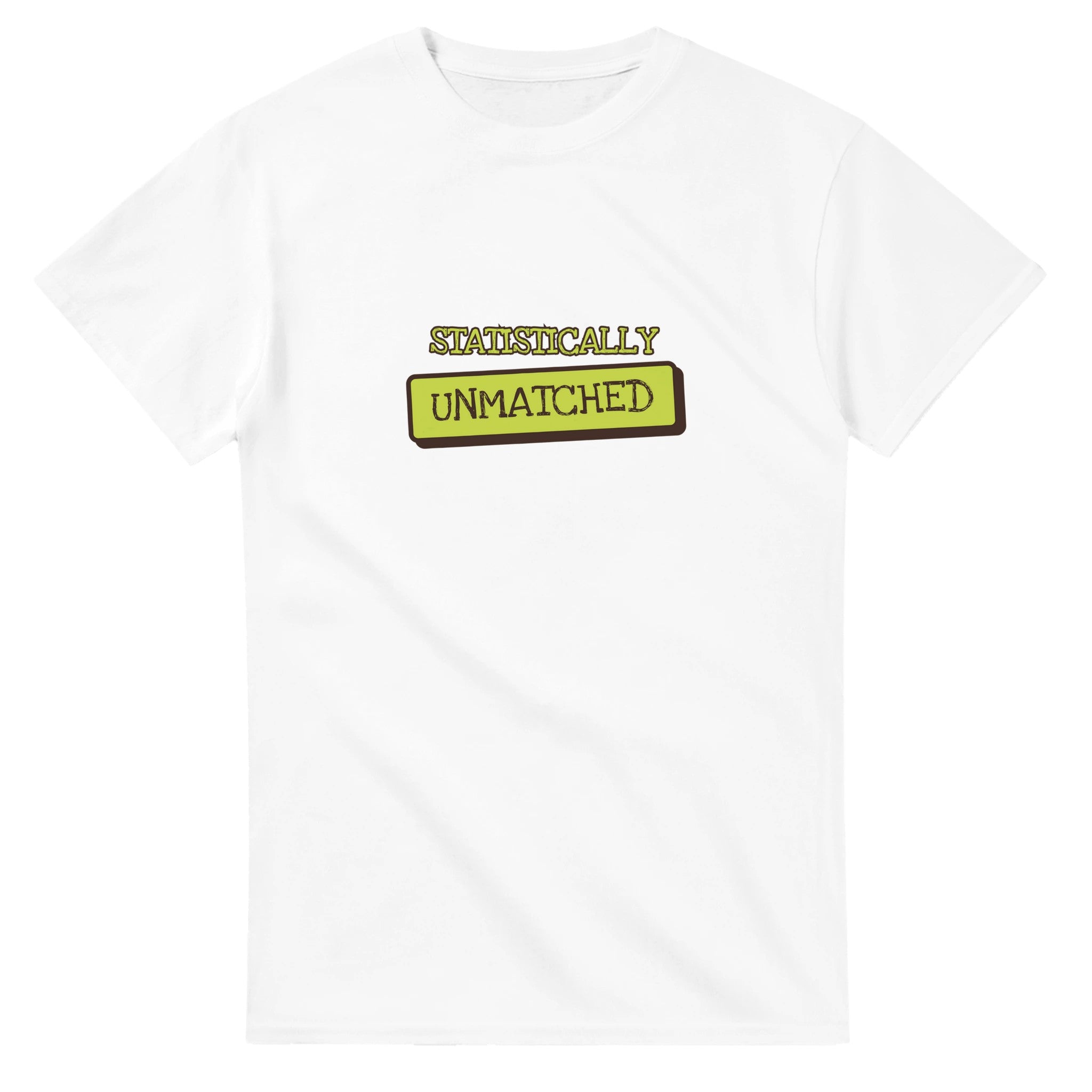 Statistically Unmatched — white unisex t-shirt