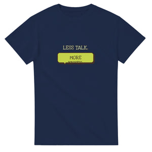 Less Talk. More Kisses — navy unisex t-shirt