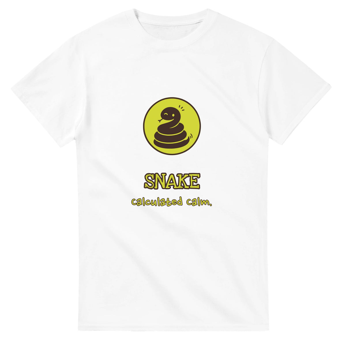 Snake • Calculated Calm — white unisex t-shirt