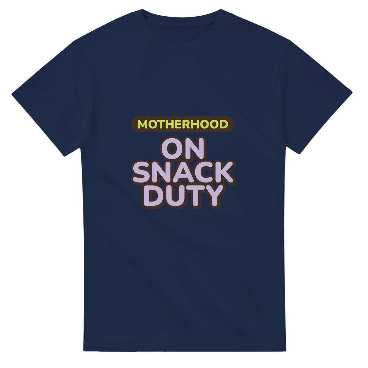 Motherhood: On Snack Duty — navy unisex t-shirt