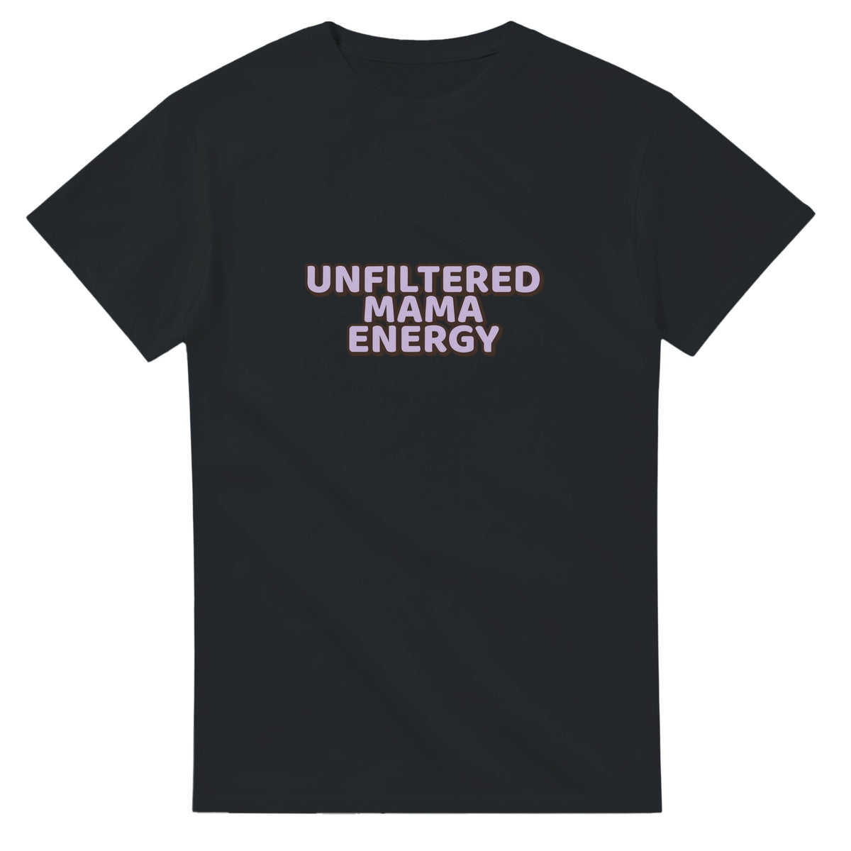 Unfiltered Mama Energy — black unisex t-shirt