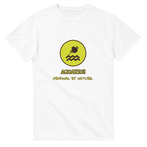 Aquarius • Original By Nature — white unisex t-shirt