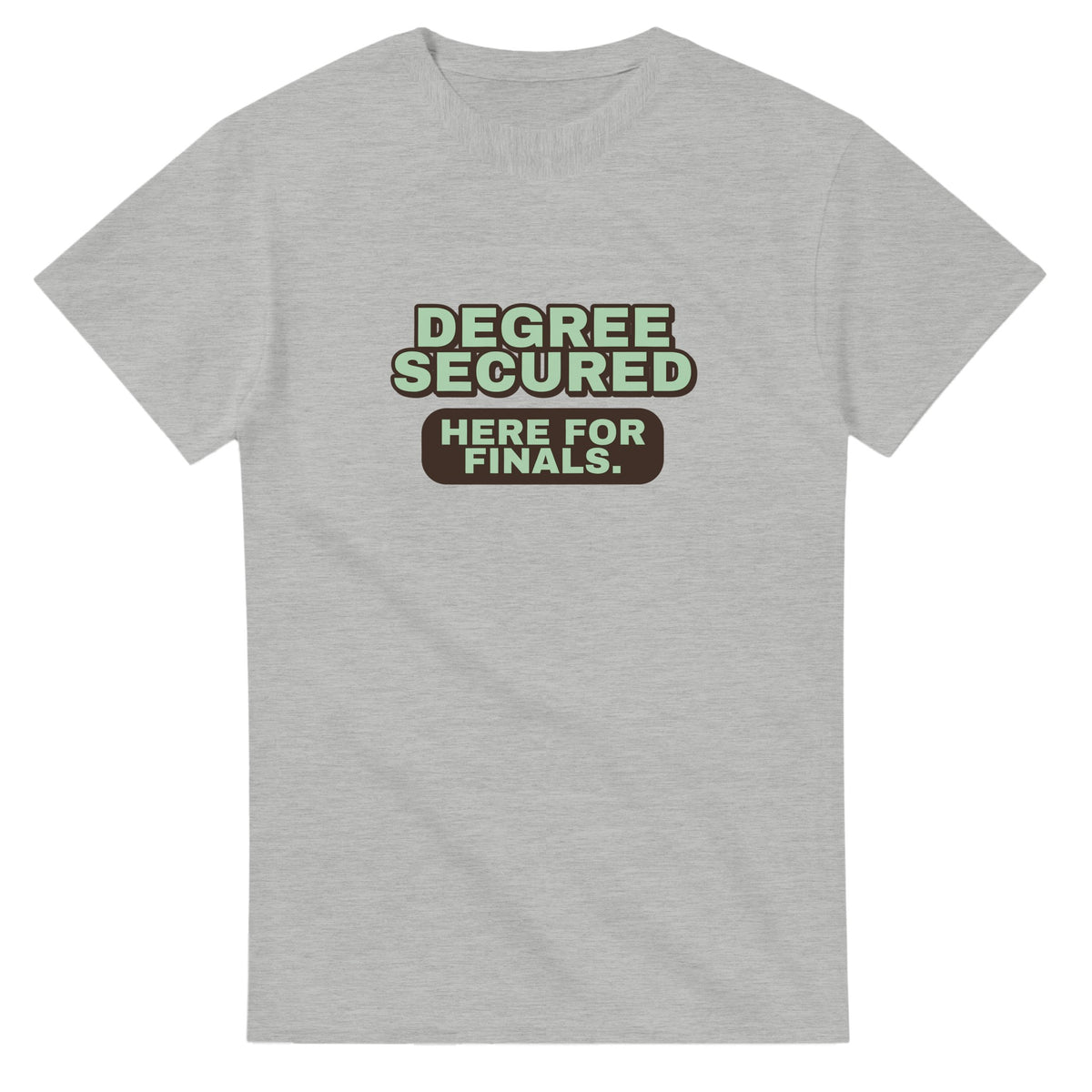 Degree Secured. Here For Finals — ash unisex t-shirt