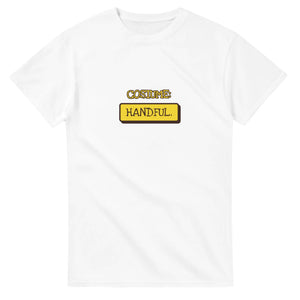 Costume: Handful — white unisex t-shirt