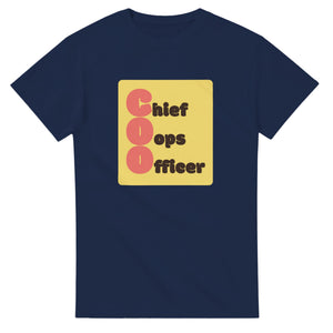 Chief Oops Officer — navy unisex t-shirt