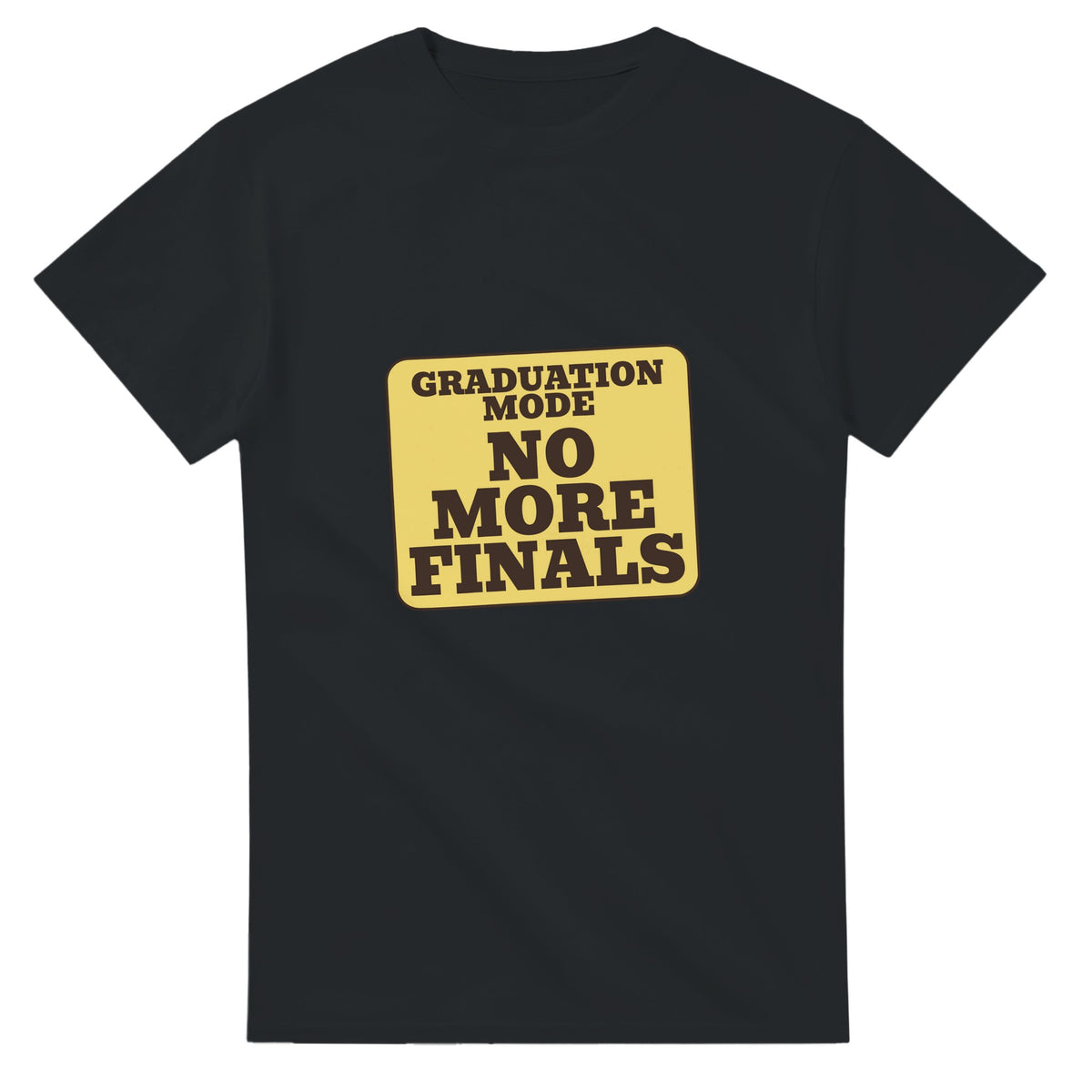 Graduation Mode: No More Finals — black unisex t-shirt