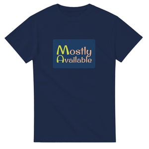 Mostly Available — navy unisex t-shirt