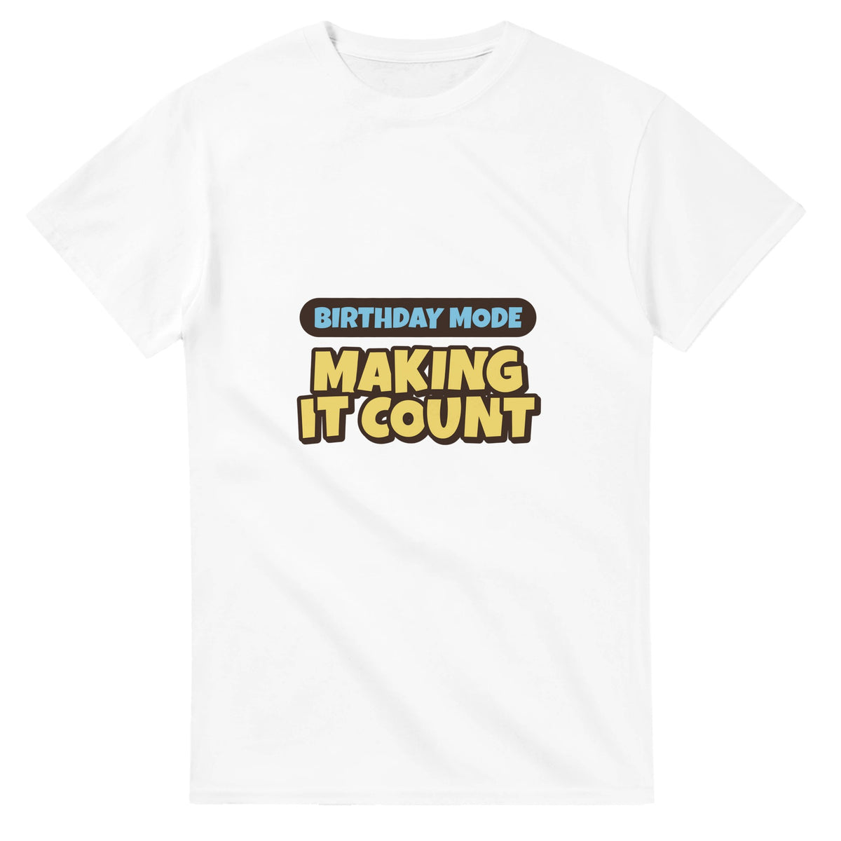 Birthday Mode: Making It Count — white unisex t-shirt