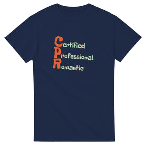 Certified Professional Romantic — navy unisex t-shirt