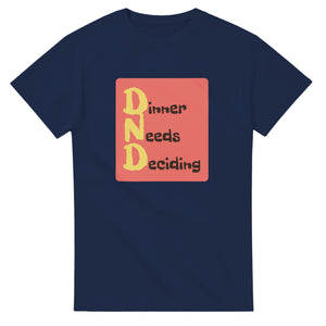 Dinner Needs Deciding — navy unisex t-shirt