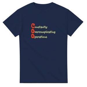 Constantly Overcomplicating Operations — navy unisex t-shirt
