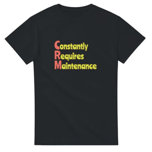 Constantly Requires Maintenance — black unisex t-shirt