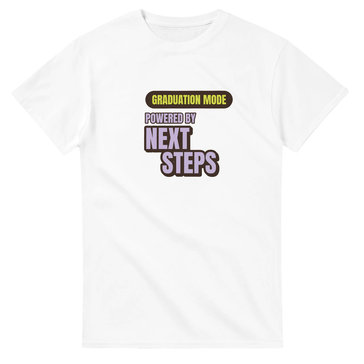Graduation Mode Powered By Next Steps — white unisex t-shirt