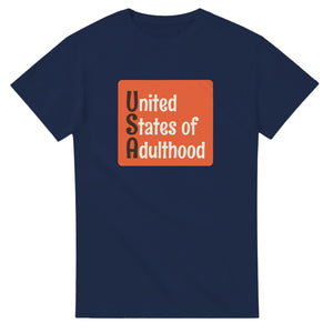 United States of Adulthood — navy unisex t-shirt