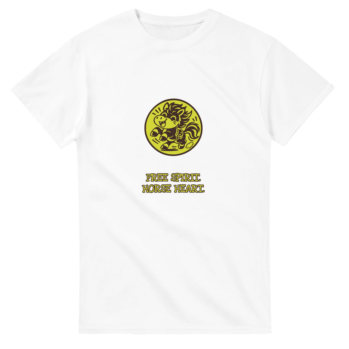 Free Spirit. Horse Heart — white unisex t-shirt