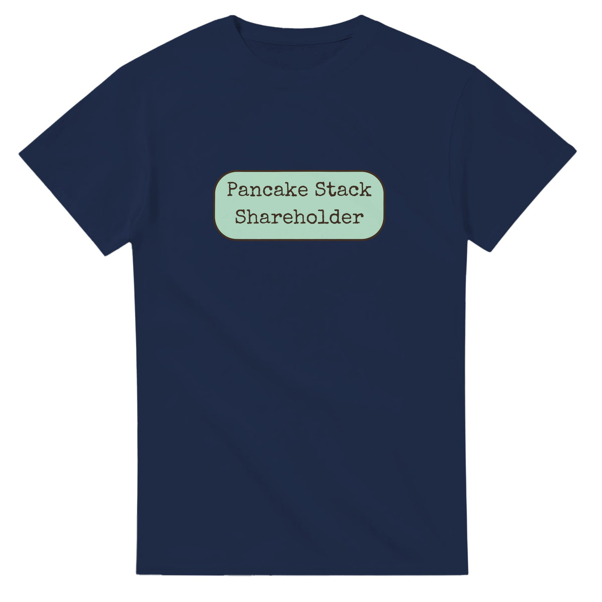 Pancake Stack Shareholder — navy unisex t-shirt