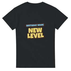 Birthday Mode: New Level — black unisex t-shirt