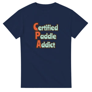 Certified Paddle Addict — navy unisex t-shirt
