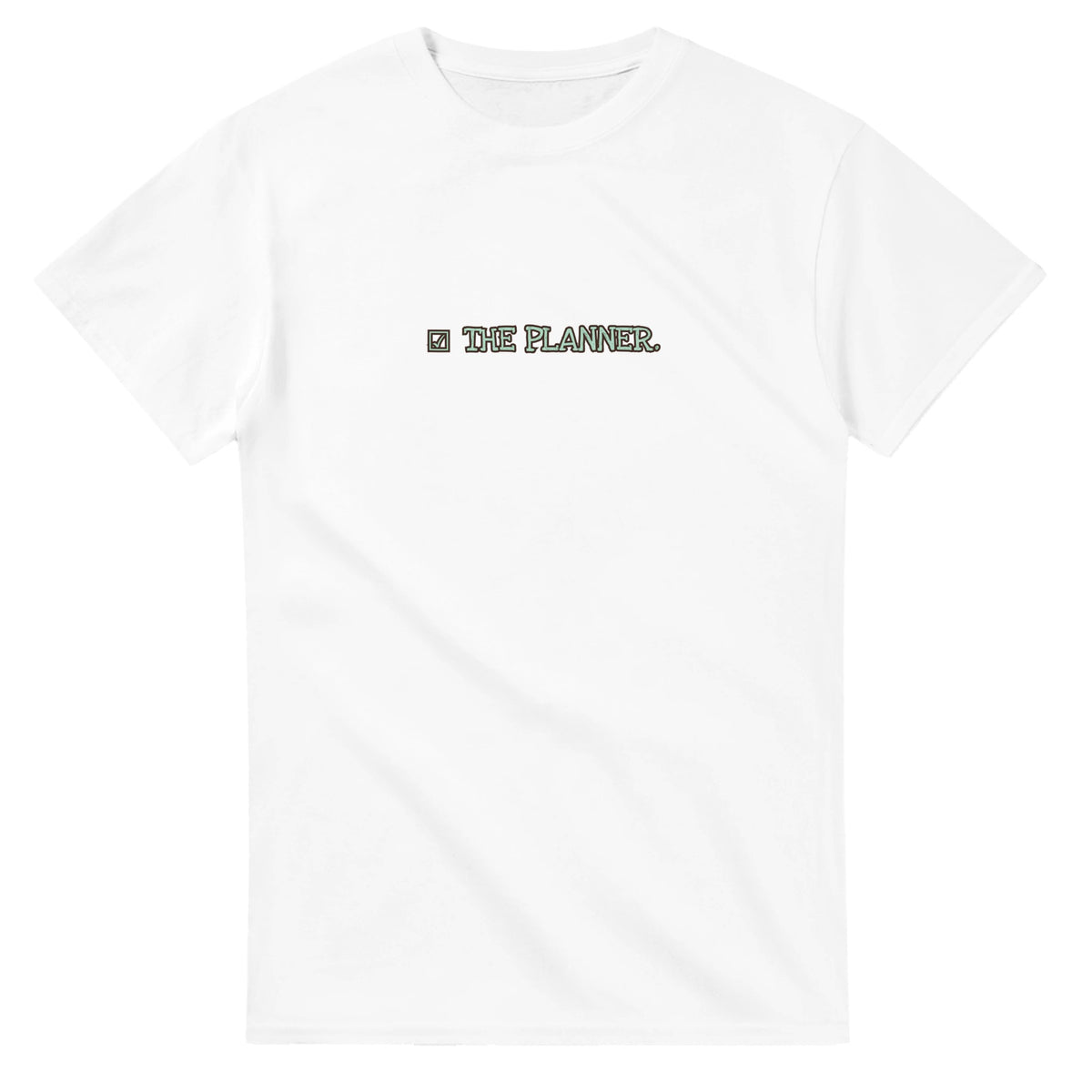 The Planner — white unisex t-shirt