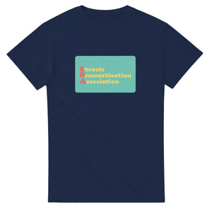 Chronic Procrastination Association — navy unisex t-shirt