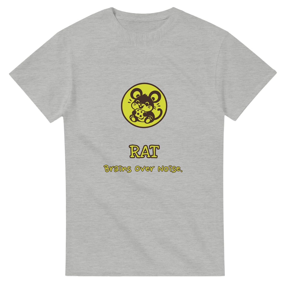 Rat • Brains Over Noise — ash unisex t-shirt
